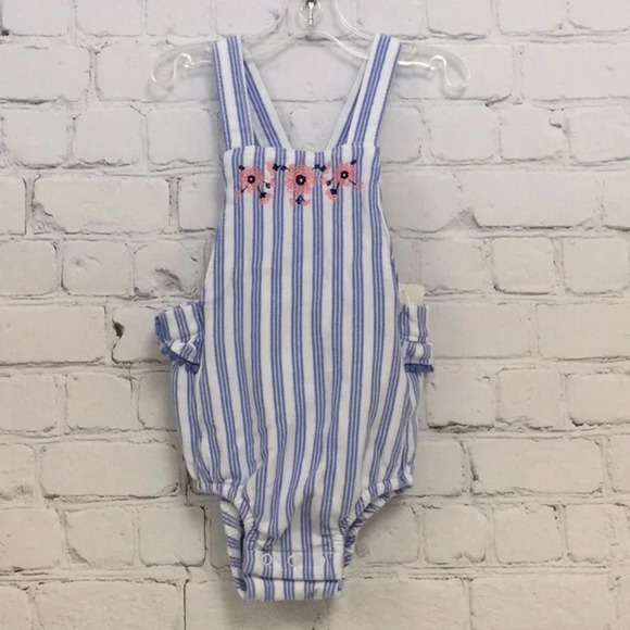 Carters Stripe Criss Cross Romper size 18M - Picture 1 of 6
